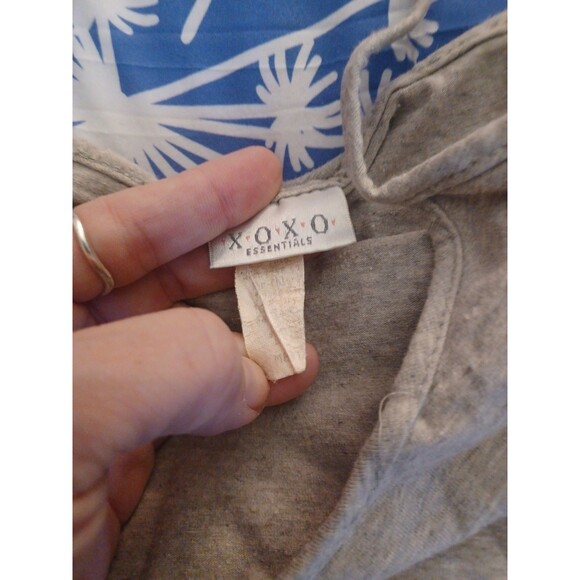 MY PERSONAL Y2k XOXO Essentials Grey  Croptop size M Grunge Punk Skater Tank Top - Picture 2 of 7